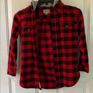 Boys long sleeve plaid long sleeve shirt